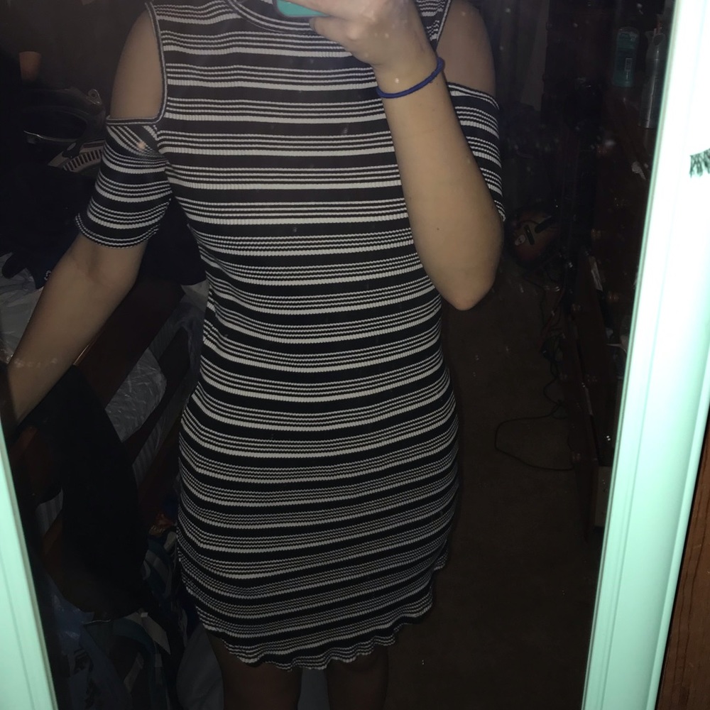 Black and White Striped Dress